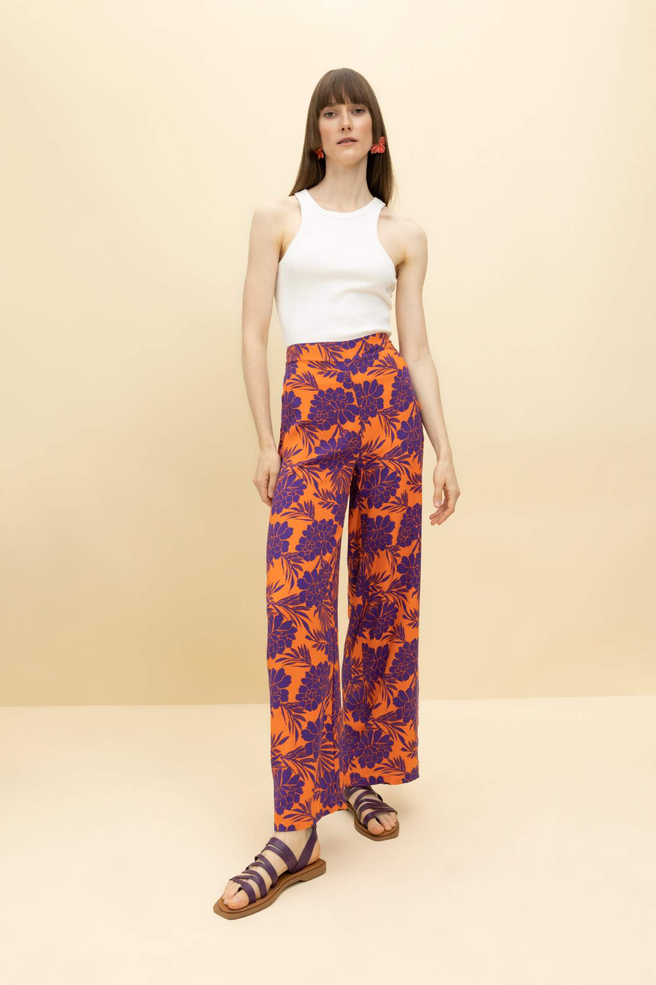 Black WOMEN High Waisted Printed Viscose Culottes 2394295 | DeFacto