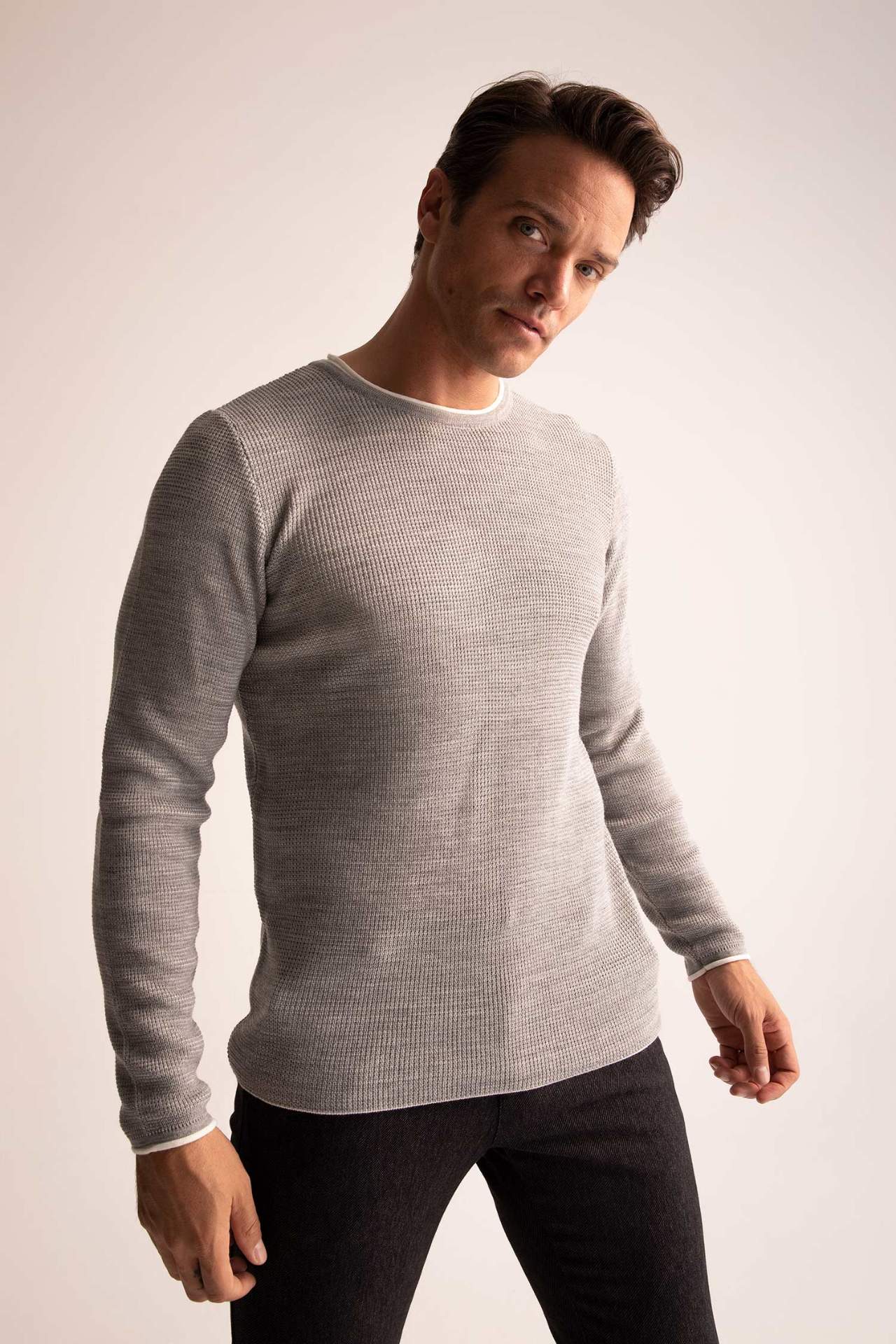 Herren Slim Fit Strickpullover