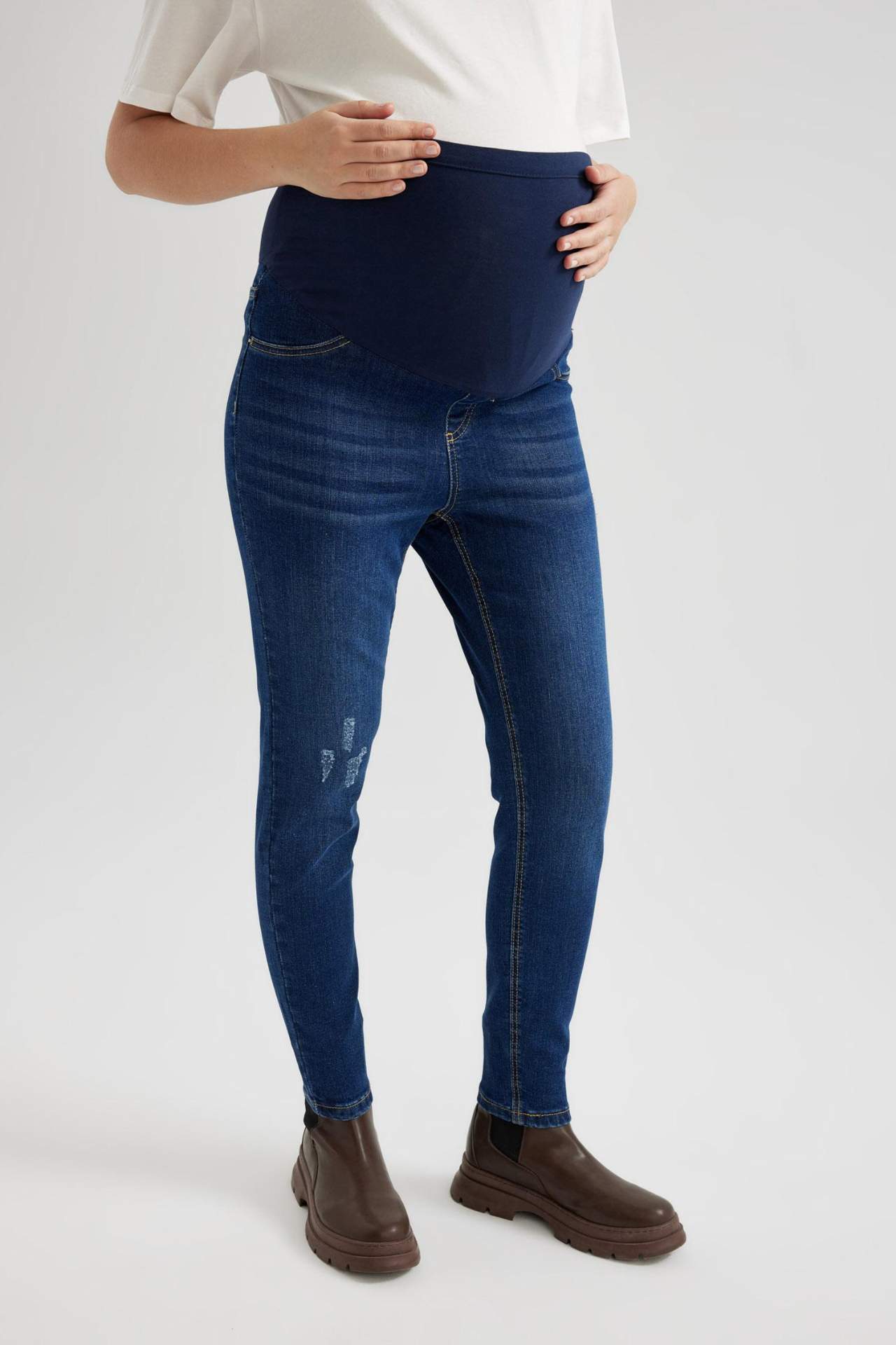 Damen Skinny Fit Umstandshose