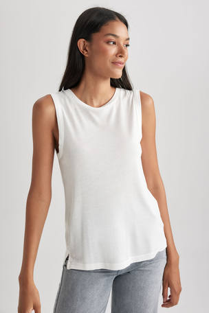 Women Sleeveless Turtleneck Vest Slim Thin Crop Top Tee Ribbed Tank  T-Shirts Top