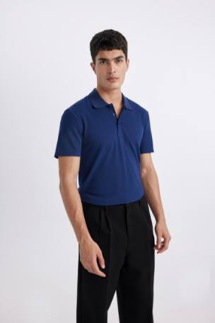 Buy DeFacto Slim Fit Short Sleeve Polo T-Shirt 2024 Online