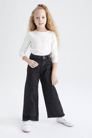 Zara Homme Vêtements Pantalons & Jeans Pantalons Pantalons larges Jean pantacourt ample 