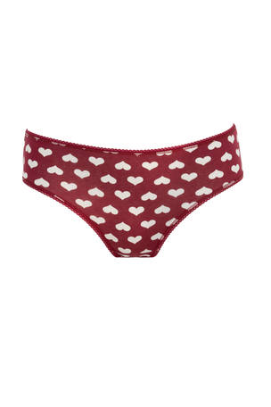 Fall In Love Valentine's Day Slogan Heart Patterned String Panties