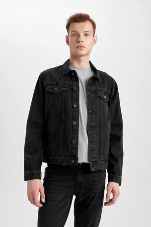 Men's Premium Ripped Denim Cotton Jean Button Up Slim Fit Jacket Distressed  | eBay