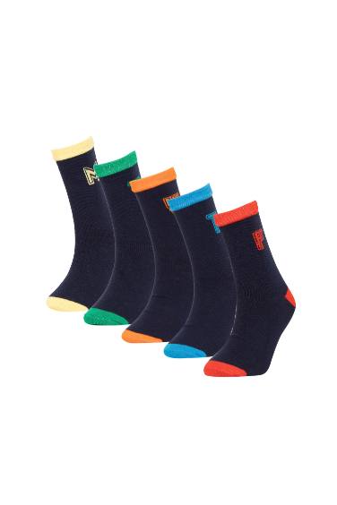 Boys 5 Pack Cotton Long Socks