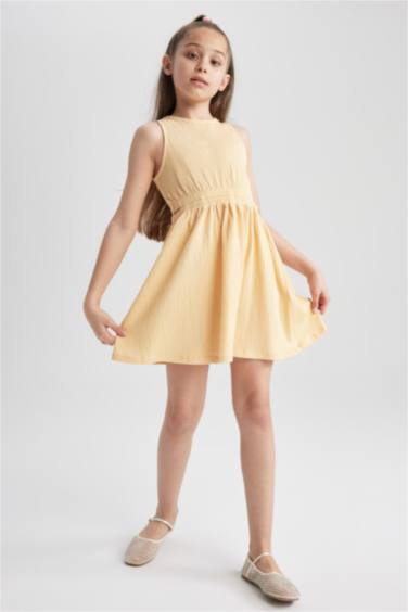 Girl Sleeveless Cotton Dress