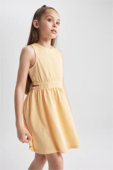 Girl Sleeveless Cotton Dress