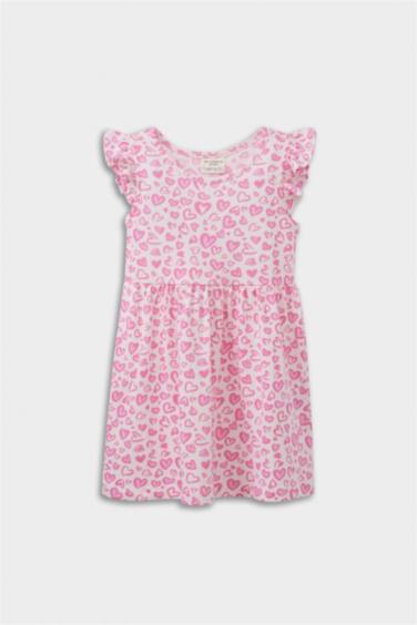 Baby Girl Patterned Short Sleeve Dress