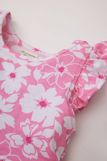 Robe imprimée à manches courtes pour bébé fille