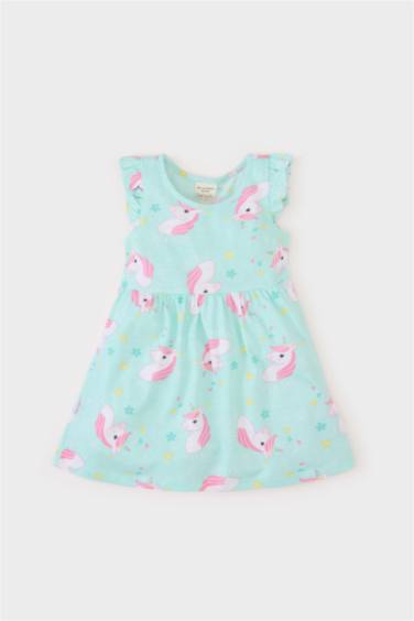 Baby Girl Patterned Short Sleeve Dress