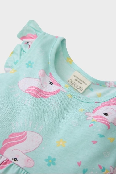 Baby Girl Patterned Short Sleeve Dress