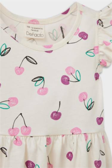 Baby Girl Patterned Short Sleeve Dress