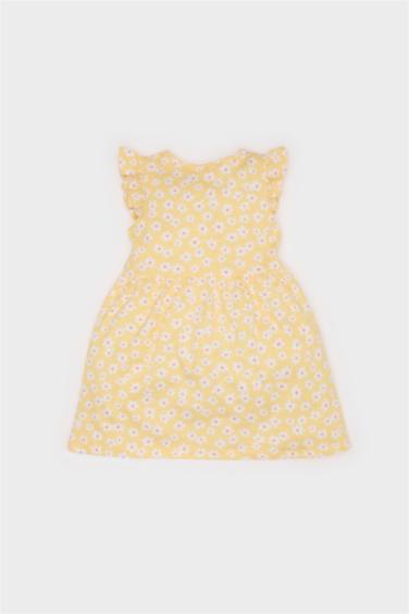 Robe fleurie à manches courtes pour bébé fille