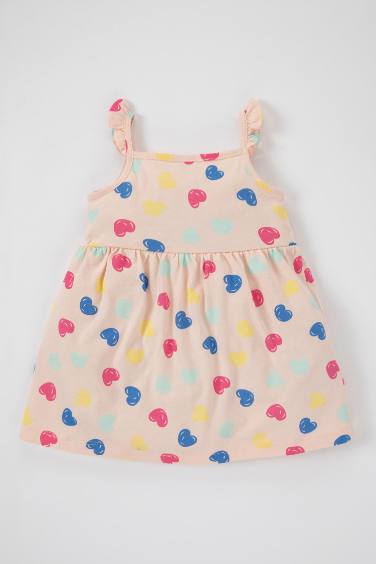 Baby Girl Patterned Strap Dress