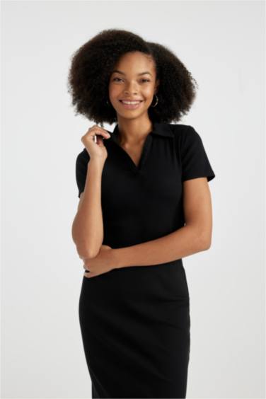 Slim Fit Polo Collar Camisole Short Sleeve T-Shirt