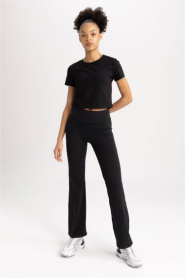 DeFactoFit Flare Leg Yoga Cotton Trousers