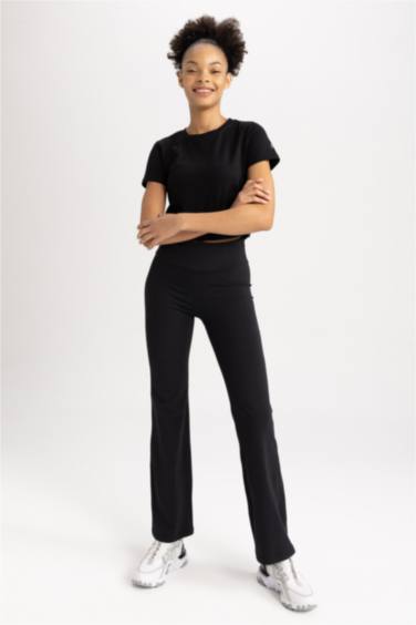 DeFactoFit Flare Leg Yoga Cotton Trousers