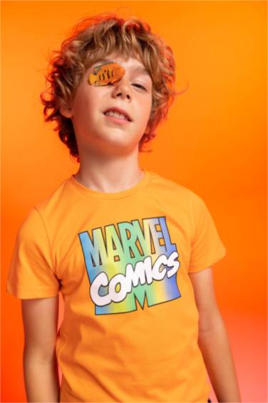 Boy Marvel Comics Short Sleeve T-Shirt Swimming Shorts 2-Pack