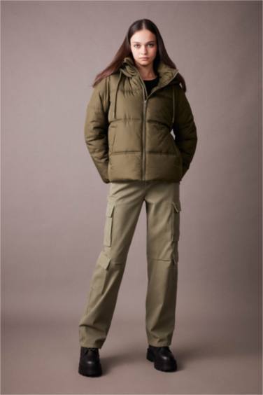 Waterproof Hooded Faux Fur Puffer Jacket