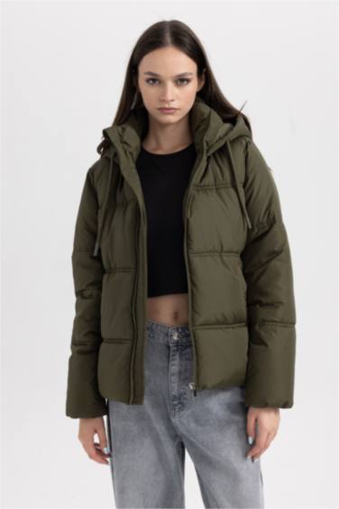 Waterproof Hooded Faux Fur Puffer Jacket