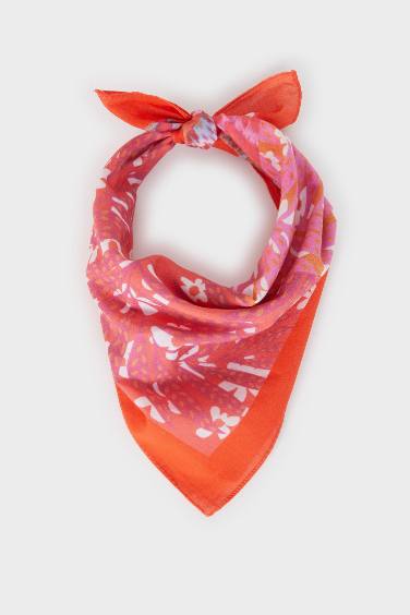 Kadın Desenli Pamuklu Bandana