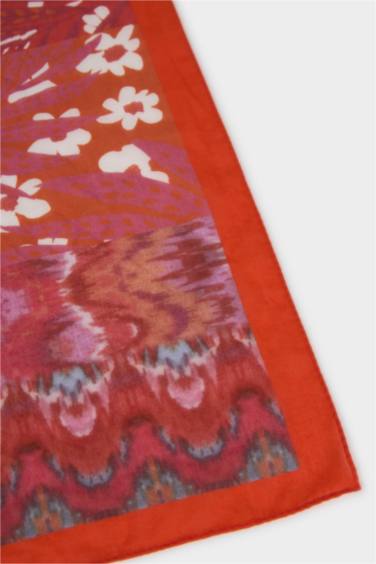 Kadın Desenli Pamuklu Bandana - Görsel 3
