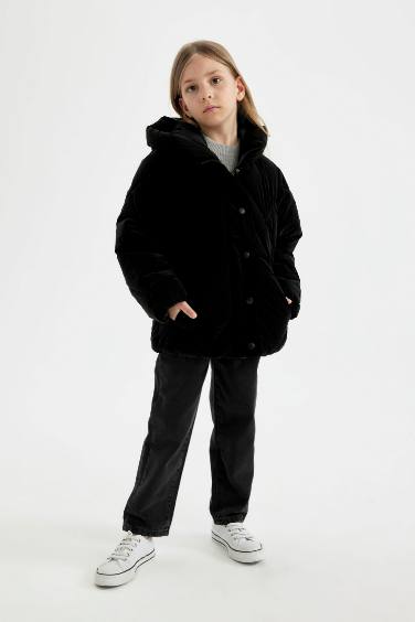 Girl Waterproof Hooded Puffer Jacket