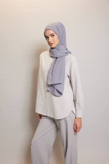 شال حريمي محجبات رمادي