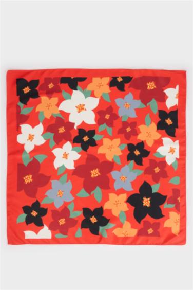 Kadın Çiçekli Fular - Görsel 2