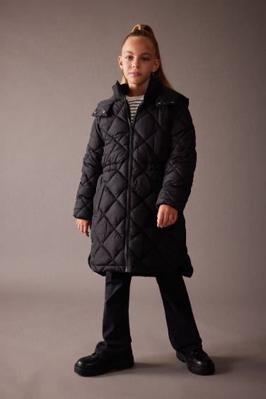 Парка с капюшоном для девочек