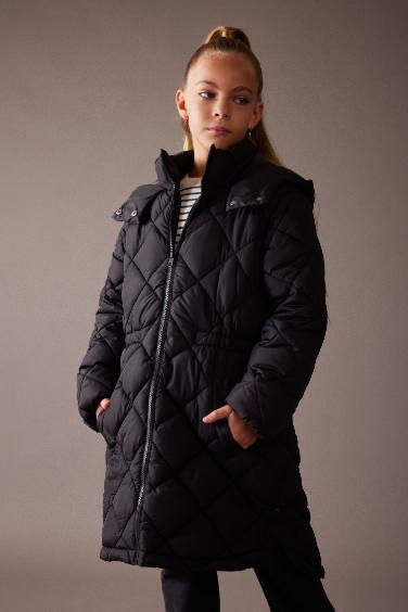 Парка с капюшоном для девочек