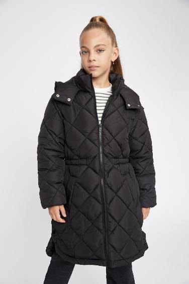 Парка с капюшоном для девочек