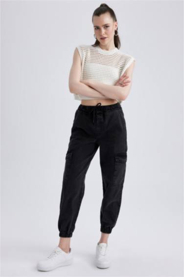 بنطلون جينز كارجو جوجر