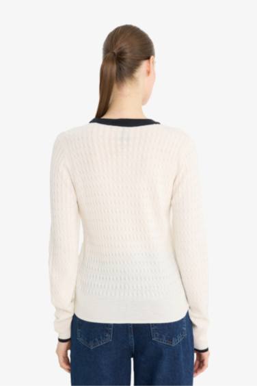 Fıtted Triko Hırka - Görsel 6