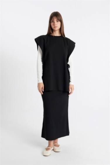 Regular Fit Basic Maxi Skirt