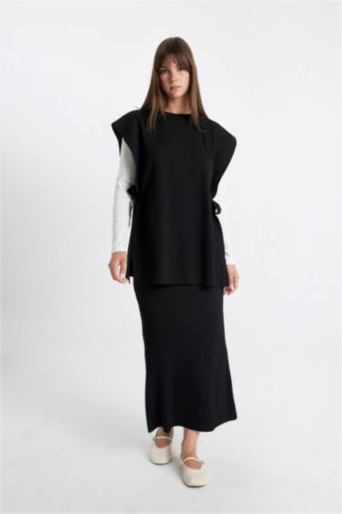 Regular Fit Basic Maxi Skirt