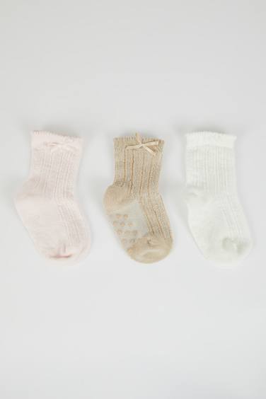 Baby Girl 3-pack Cotton Long Socks