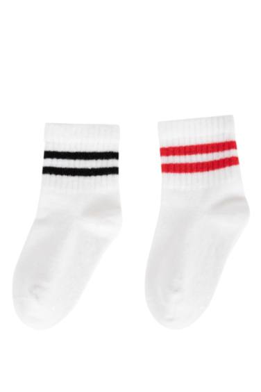 Erkek Bebek Kaydırmaz Taban 2'li Pamuklu Uzun Çorap