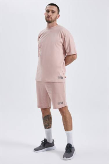 Defacto Fit Oversize Fit Crew Neck Printed T-Shirt