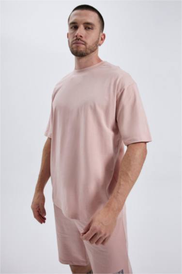 Defacto Fit Oversize Fit Crew Neck Printed T-Shirt