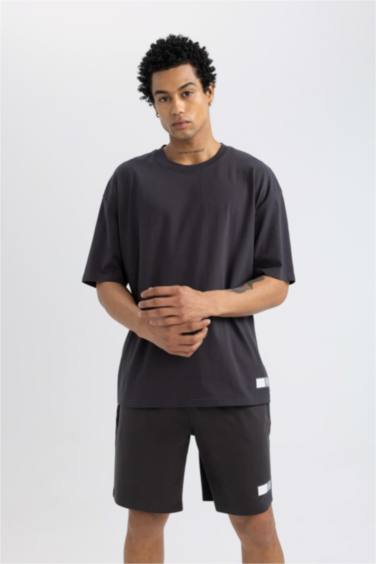 DeFactoFit Oversize Fit Crew Neck Printed T-Shirt