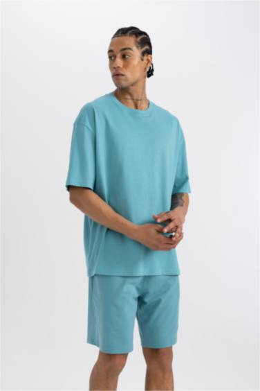 DeFactoFit Oversize Fit Crew Neck Printed T-Shirt