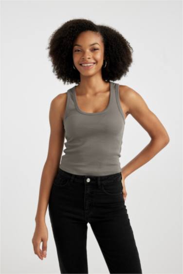 Slim Fit Camisole U Collar Tank Top