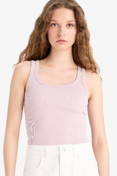 Fitted U Yaka Fitilli Kaşkorse Atlet