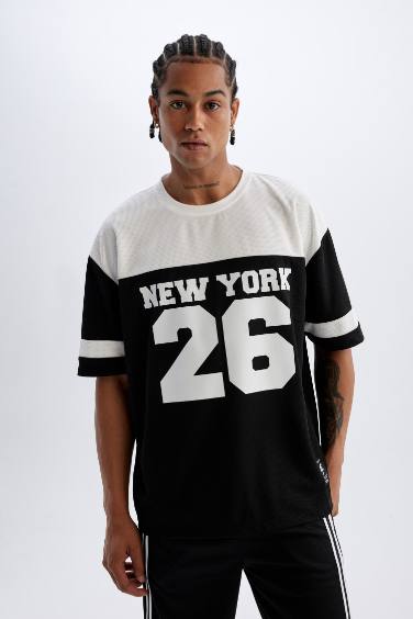 DeFactoFit Oversize Fit Crew Neck Sports Heavy Fabric T-Shirt