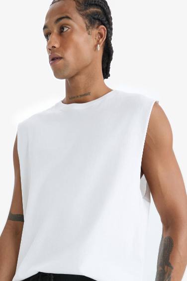 DeFactoFit Boxy Fit Crew Neck Sports Tank Top