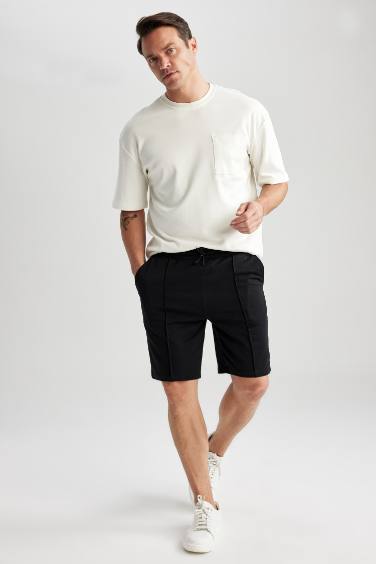 Slim Fit Thin Sweatshirt Fabric Shorts