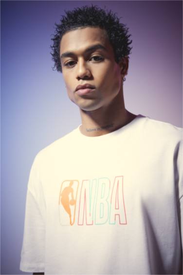 DeFactoFit NBA Wordmark Oversize Fit T-Shirt