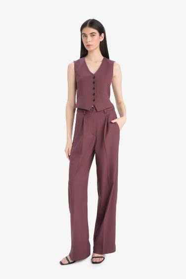High Waist Wide Leg Trousers