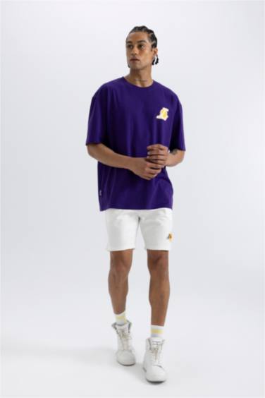 DeFactoFit NBA Los Angeles Lakers Oversize Fit T-Shirt